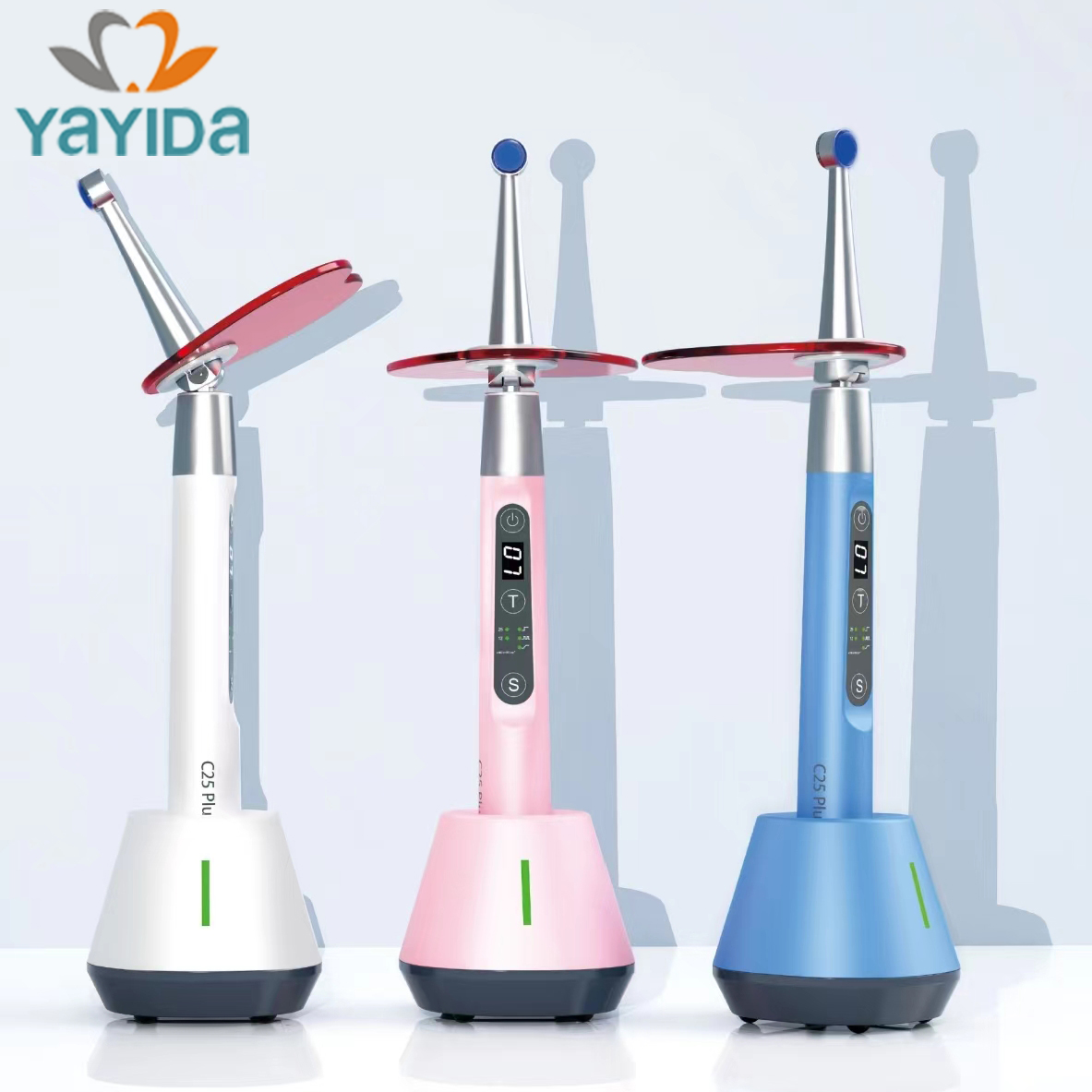 YAYIDA Wireless 360 degree rotation angle 1 second 80 degree led curing light