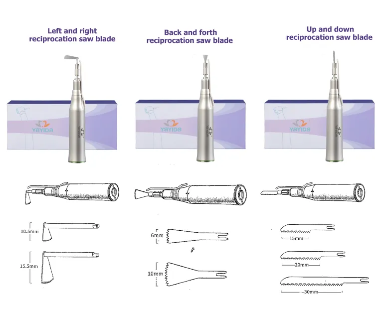 Pieza de mano de sierra Dental YAYIDA, pieza de mano dental para cirugía Oral, hoja de sierra para cortar hueso