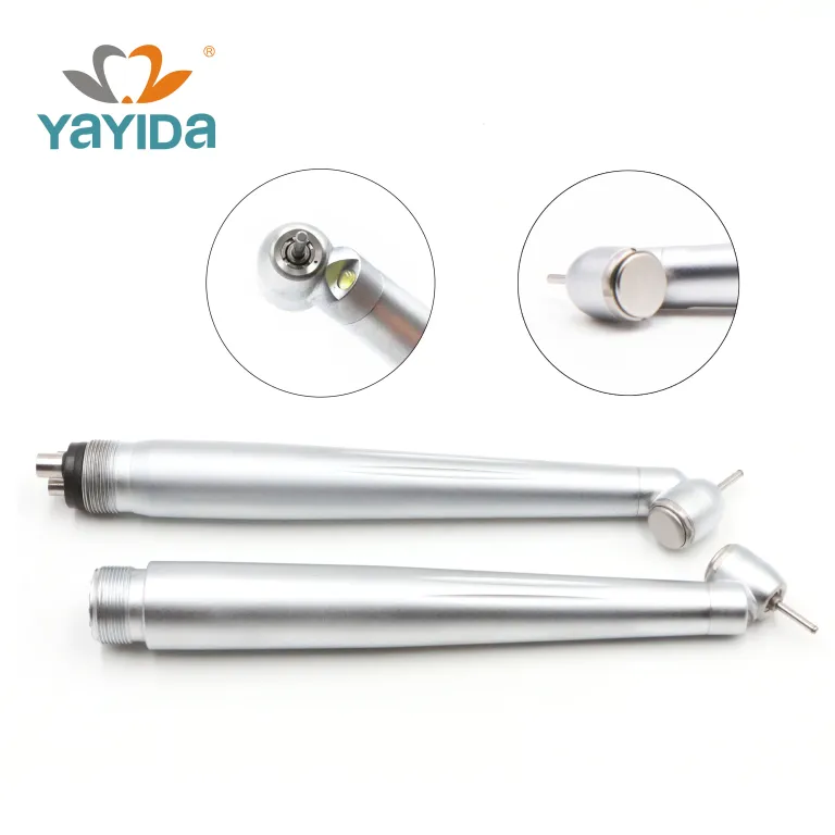 YAYIDA 45 degree push button LED surgical ceramic bearing dental handpiece supplier