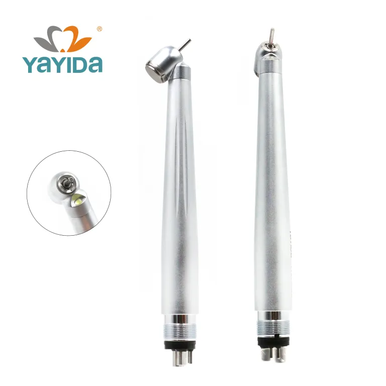 YAYIDA 45 degree push button LED surgical ceramic bearing dental handpiece supplier