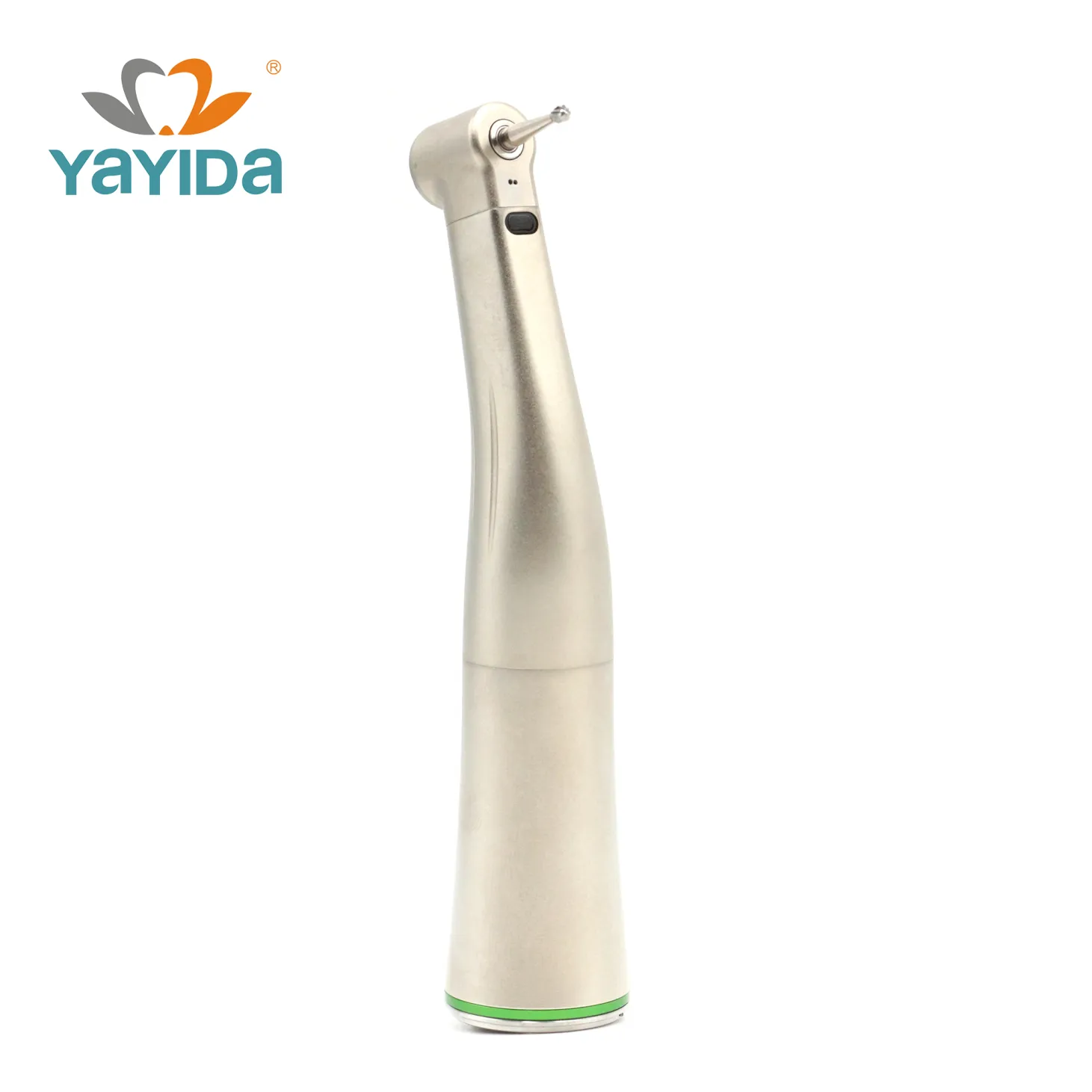 YAYIDA Dental push button 4:1 fiber optic contra angle titanium plating international standard E-type interface