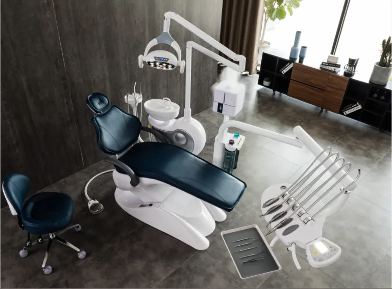 YAYIDA dental chair equipment Luxury Floor type stable structure disinfection dental chair unit with LED light sensor