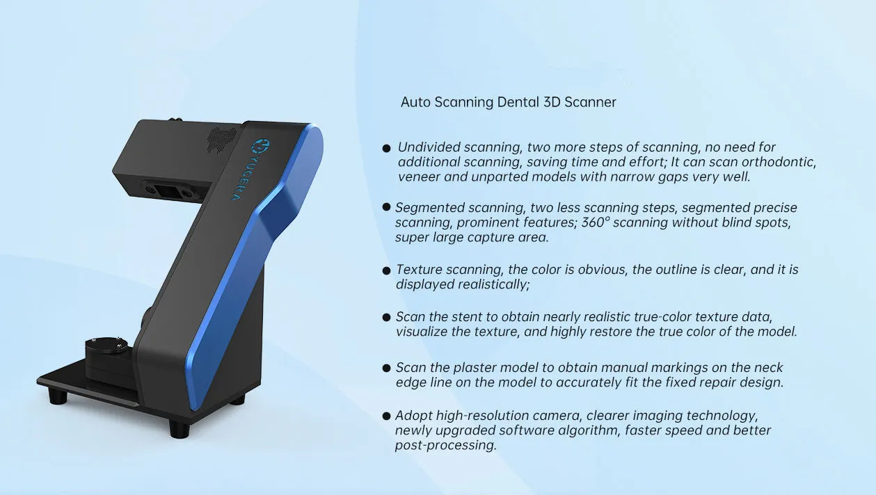 YAYIDA powerful auto scanning CAD CAM performance dental 3D scanner with high precision and high speed