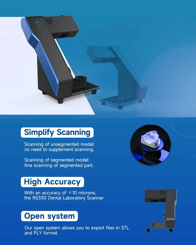 YAYIDA powerful auto scanning CAD CAM performance dental 3D scanner with high precision and high speed