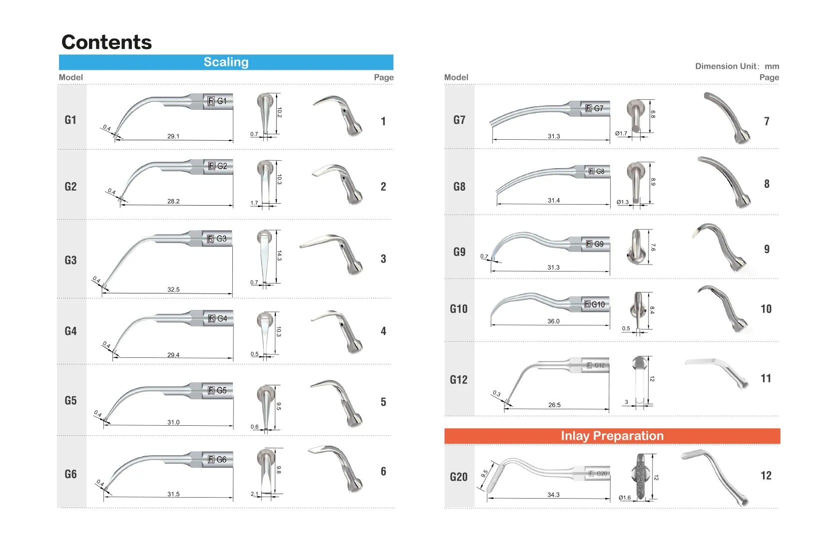 YAYIDA Dental Ultrasonic Scaler Tips Scaling Periodontics Endodontics for Woodpecker Ems Satelec DTE